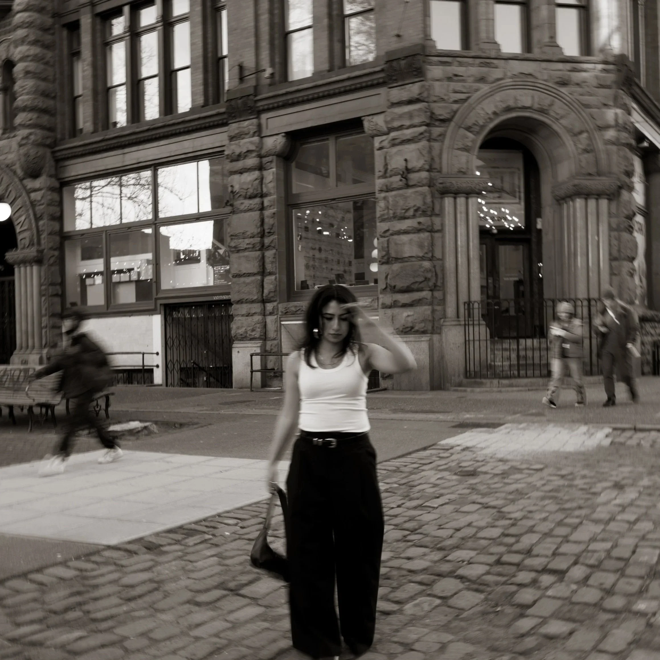 Leslie Perez on a city street